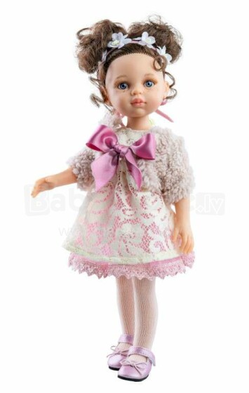 Paola Reina Carol Art.04428  Модная виниловая кукла с шёлковыми волосами и ванильным ароматом, ручная работа