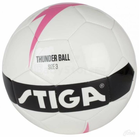 Stiga Thunder White Art. 84-2721-33 3 dydžio futbolo kamuolys