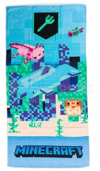 Carbotex Beach Towel Minecraft Art.MC2410254-R Bērnu mīksts dabīgas kokvilnas dvielis 70х140cm