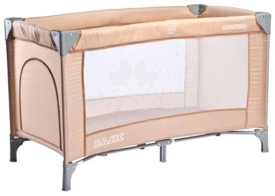 Caretero Basic Art.3944 Beige Bērnu manēža ceļojumu gulta