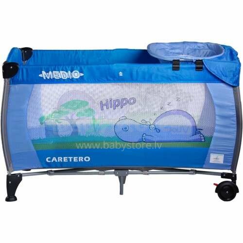 Caretero Medio Col.Blue Манеж-кровать для путешествий, 2 уровня