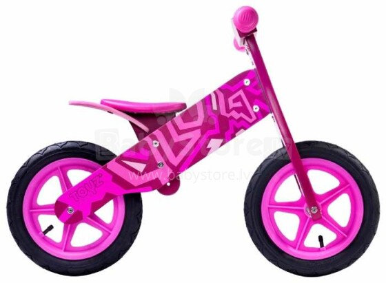 „Caretero Toyz Wooden Bike Zap Col.Pink“ vaikiškas motoroleris su mediniu rėmu