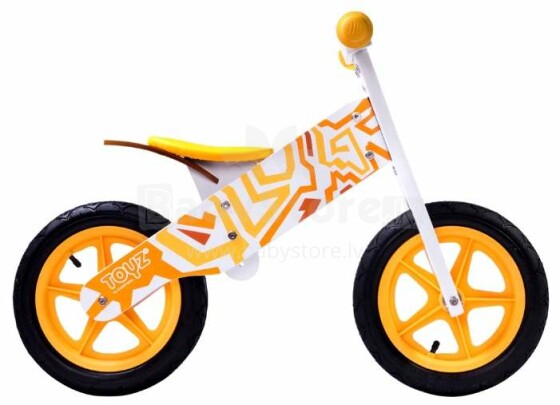 „Caretero Toyz Wooden Bike Zap Col. Geltonas vaikų motoroleris su mediniu rėmu
