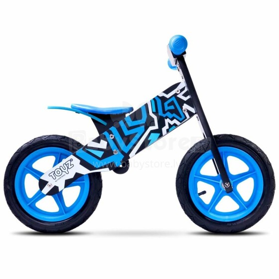 Caretero Toyz Wooden Bike Zap Col.Black/Blue Детский велосипед/бегунок с деревянной рамой