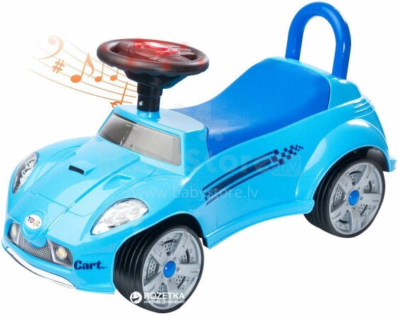Caretero Push Car Cart Col.Blue Bērnu stumjamā mašīna