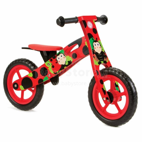 Aga Design Art.93394 Ladybird Детский велосипед/бегунок с резиновыми колёсами