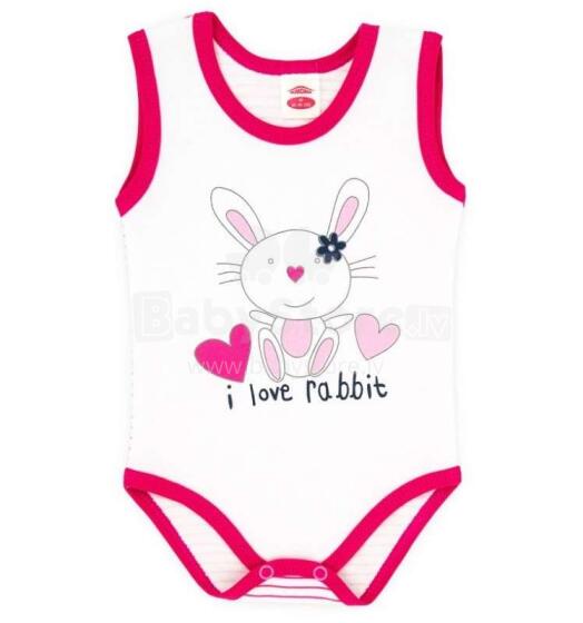 Makoma Art.03135R Body Pink Rabbit Zīdaiņu bodiji bez piedurknēm (56-74сm)