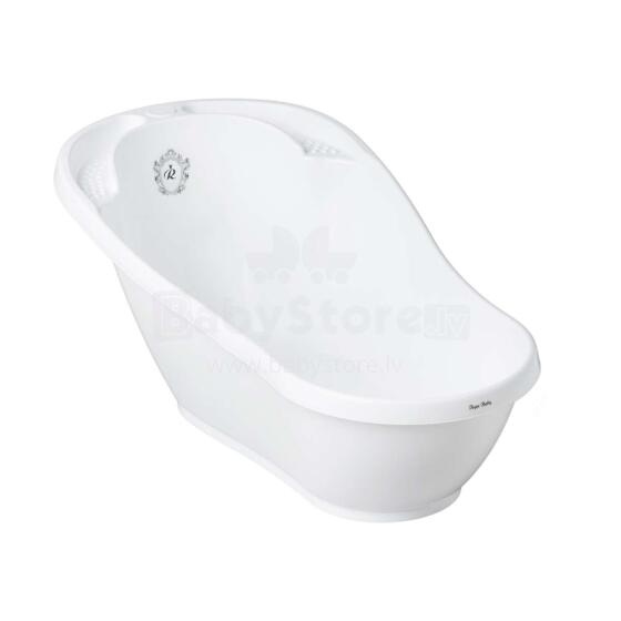 Tega Baby Royal Art.RL-004-103-C White/Black Детская ванночка с термометром и сливом, 92 см белый/черный
