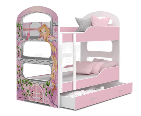 AJK Dominik N Art.93663  Детская и молодежная двухъярусная кровать 160x80см
