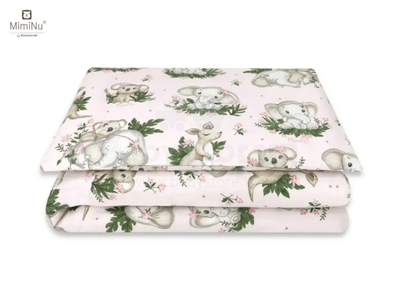 MimiNu Minky Pink Gultas veļas komplekts 2-dalīgs sedziņa+spilvens 75x100cm