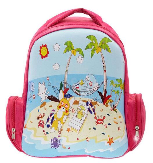 3D Bags Beach Art.3DHM337 Bērnu mugursoma ar anatomisku atzveltni