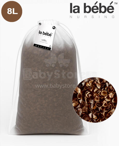 La Bebe™ Eco Refill 8 L Art.9432 Piepildījums pufiem un sēžammaisiem (DIY) — griķu sēnalas