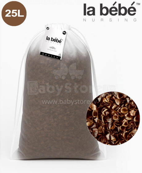 La Bebe™ Eco Refill 25 L Art.9431Piepildījums pufiem un sēžammaisiem (DIY) — griķu sēnalas