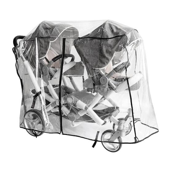 Universal Rain Cover for Twins Art.94532 Универсальный дождевик для коляски (двойни/близнецов)