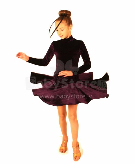 Sport Dance Art.94693 Reitingu standarta deju meiteņu kleita ar garām pieduknēm [Juvenile]