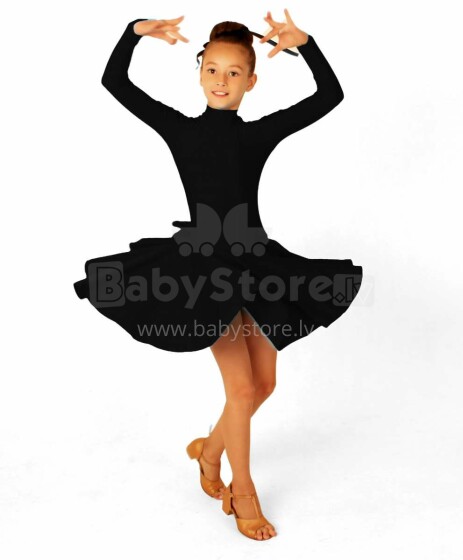 Sport Dance Art.94694 Reitingas standartinė šokių mergaičių suknelė ilgomis rankovėmis [Nepilnamečiai]