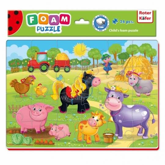 „Roter Käfer Foam Puzzle Art“. RK1201-05 „Soft 3D puzzle Farm“ („Vladi Toys“)