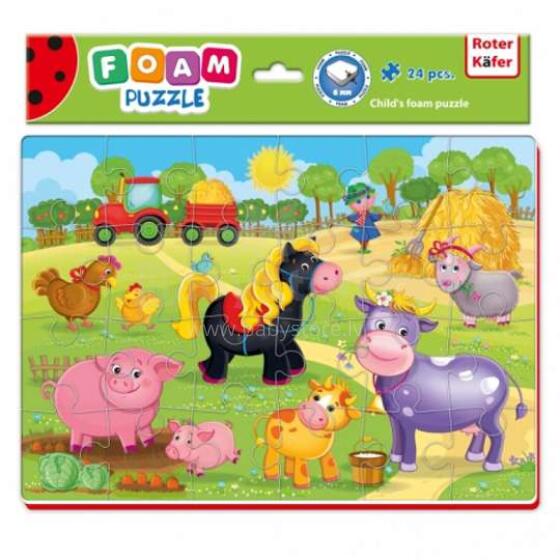 Roter Käfer Foam  Puzzle Art.RK1201-05 Мягкий 3D пазл  Ферма (Vladi Toys)