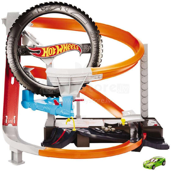 Mattel Hot Wheels Art.GJL16 Игровой набор Гонки в шиномонтажной