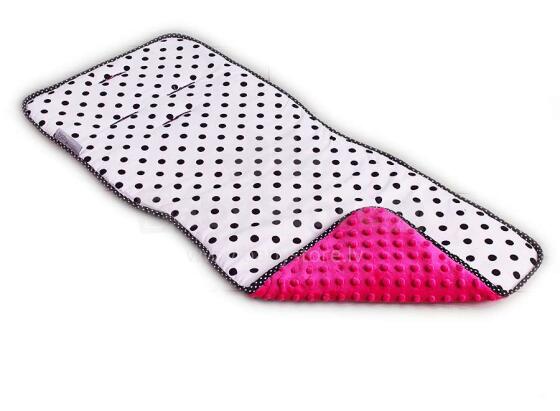 La bebe™ Minky Art.95244 Dots/pink Mīksts ieliktnis ratiņiem