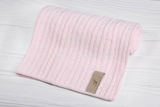 Kids Blanket Cotton Art.P005 Pink  Детское одеяло/плед из натурального хлопка 75х100см