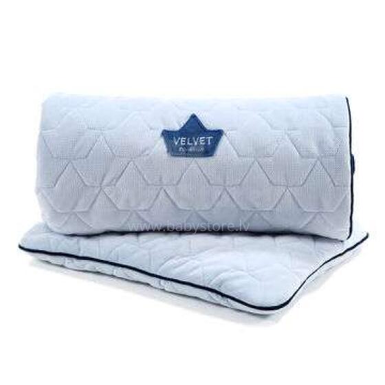 La Millou Velvet Collection Set Blanket&Mid Pillow  Powder Blue Art.95358 Высококачественное детское одеяло и подушка