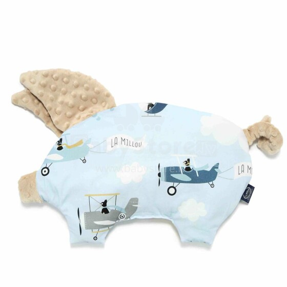 La Millou Pig Pillow Captain Adventure Latte Art. 95370 Высококачественная детская подушка (30x45 см)