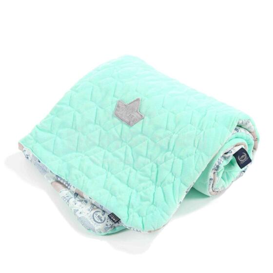 La Millou Velvet Collection Captain Toddler Blanket  Mint Art.95377 Augstākās kvalitātes divpusēja sedziņa (80x100 cm)