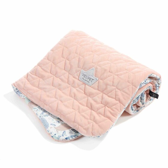 La Millou Velvet Collection Captain Toddler Blanket  Powder Pink Art.95378 Высококачественное детское двустороннее одеяло (80x100 см)