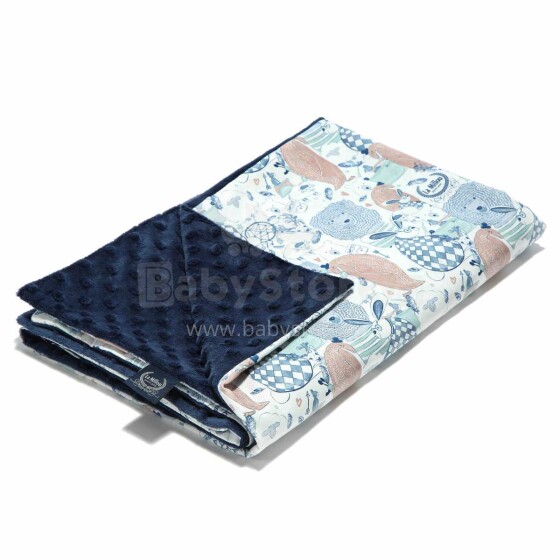 La Millou Familly Blanket Navy Art.95392 Высококачественное детское двустороннее легкое одеяло (110x140 см)