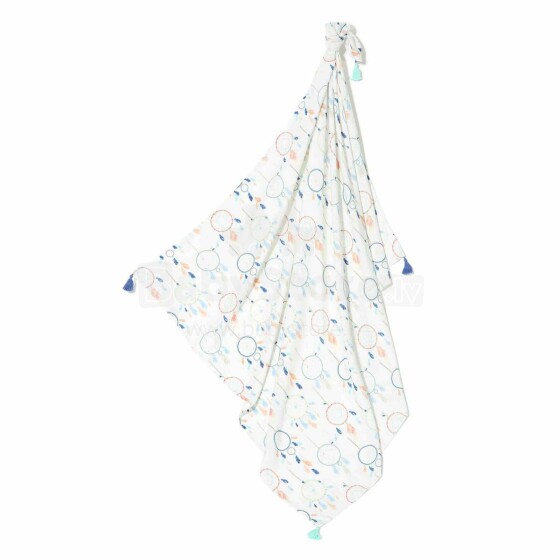 La Millou Art.95401 Bamboo Wrap Me Up Blanket Dreamcatcher White Высококачественное детское одеяло из бамбука (120x100 см)