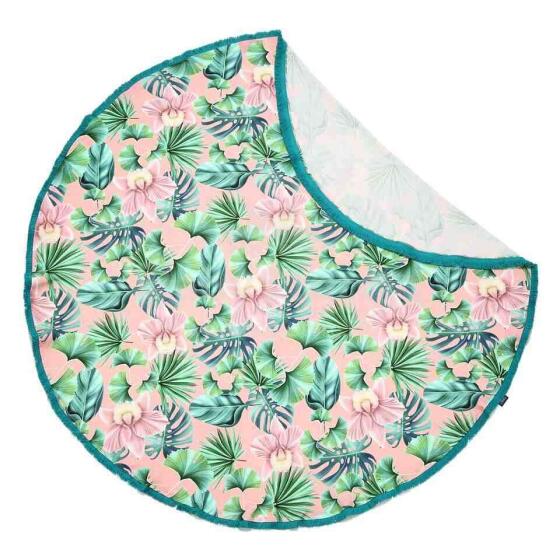 La Millou Bamboo Round Swaddle Hawaii Art.95408 Augstākās kvalitātes sedziņa no bambusa ar kapuci (100 cm)