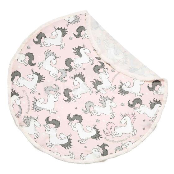 La Millou Bamboo Round Swaddle Unicorn Bebe Art.95410 Высококачественное детское одеяло из бамбука (100 см)