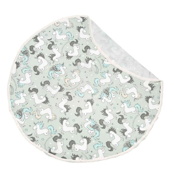 La Millou Bamboo Round Swaddle Unicorn Knight Art.95412 Высококачественное детское одеяло из бамбука (140 см)