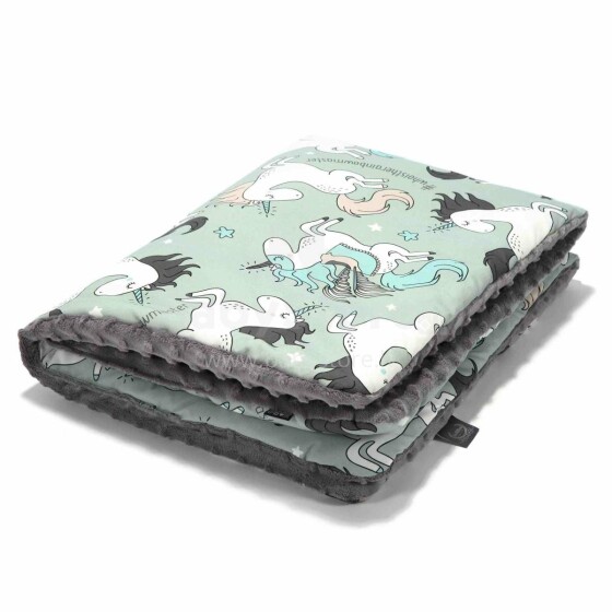 La Millou '19 Toddler Blanket Unicorn Grey Art.95448  Высококачественное детское двустороннее одеяло (80x100 см)