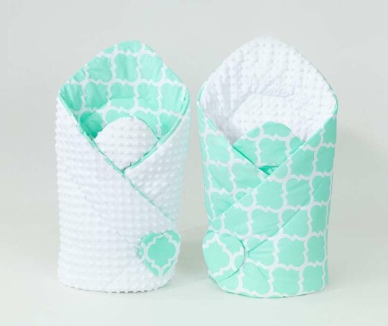 Mamo Tato Art.95570 Minky Хлопковый конвертик одеялко для выписки (для новорождённого) 80х80 см