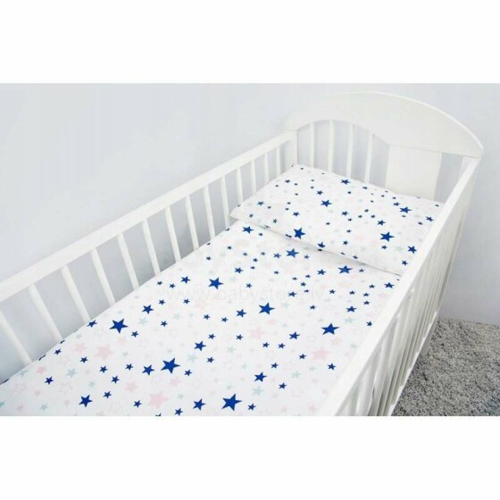 Ankras STARS Art. STA000016 K-3 Bērnu gultas veļas komplekts no 3-m daļām (120x90/40x60/180)
