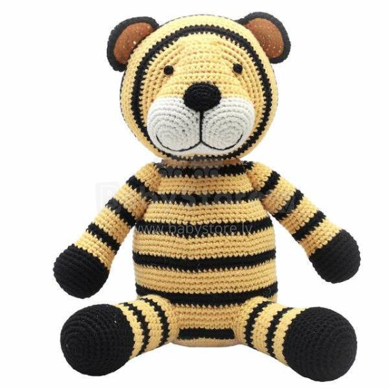 NatureZoo Teddy Bear Mr.Tiger Art.10067 Вязаная детская игрушка со звуковым эффектом