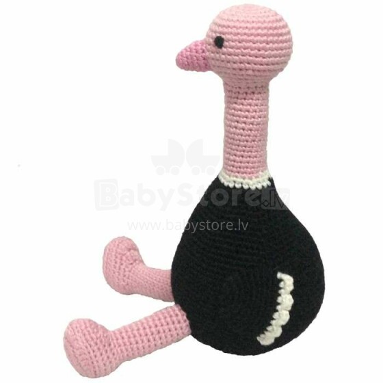 NatureZoo Teddy Bear Miss.Ostrich Art.10073 Вязаная детская игрушка со звуковым эффектом