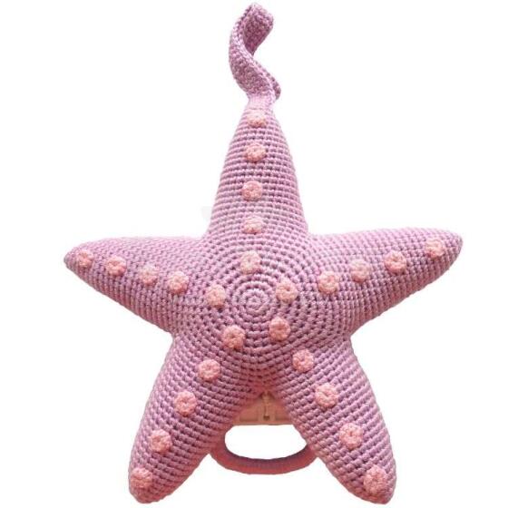 NatureZoo Music Box  Miss.Seastar Art.50061 Музыкальная вязаная детская игрушка из натурального бамбука