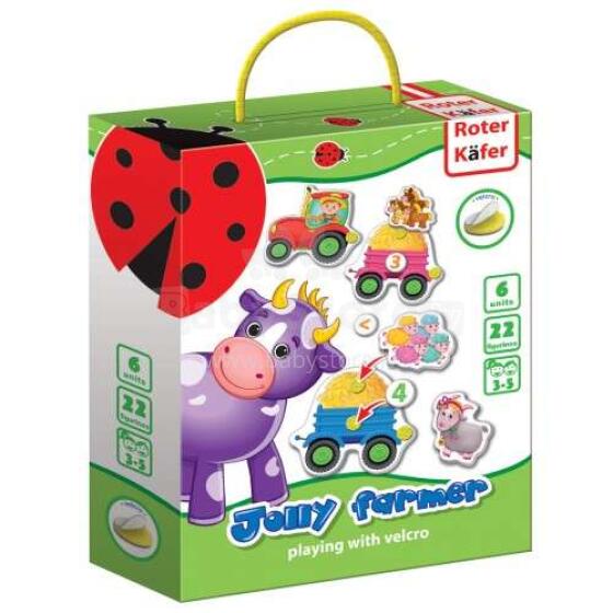 Roter Käfer Art.RK6101-03 Spēle ar Velcro stiprinājumu Jautrs lauksaimnieks (Vladi Toys)