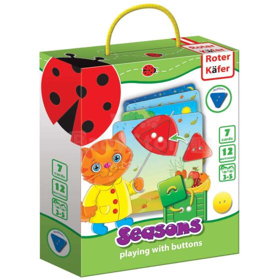 Roter Käfer RK6101-08 Игры с пуговками+шнуровка Времена Года (Vladi Toys)