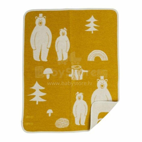 „Klippan of Sweden“ medvilninis menas 2553,02 Natūralios medvilnės pledas vaikams, 70x90cm