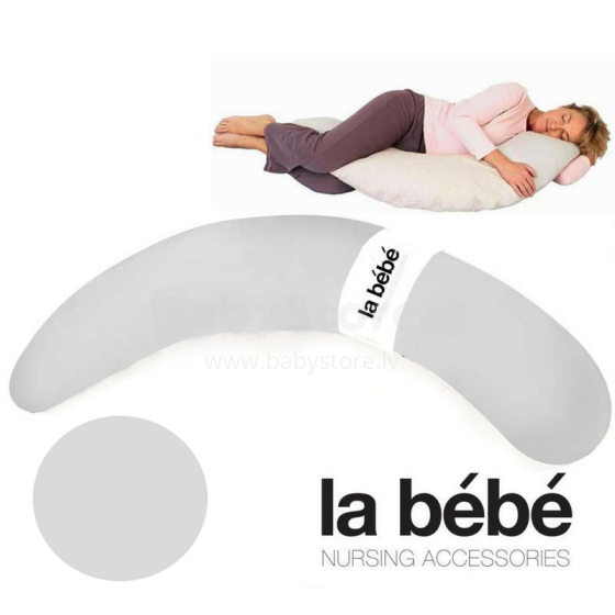 La Bebe™ Moon Maternity Pillow Art.96460 Grey Satin, 185 см