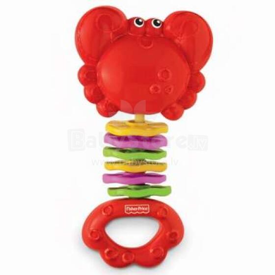 Fisher Price Wiggle Rattle Art.P7867 Attīstošā rotaļlieta 'Krabis'