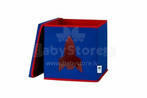 Laikykite „Toy Box Rocket Art.670285“ žaislų dėžę su dangčiu