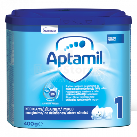 Aptamil 1 Pronutra Art.648156 Искусственная молочная смесь для младенцев от рождения, 400гр