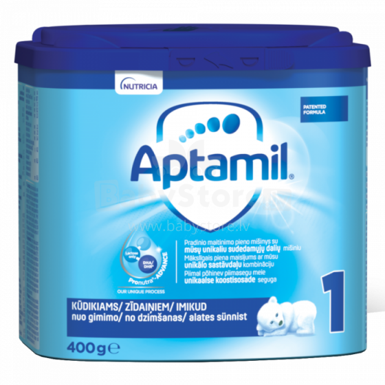 Aptamil 1 Pronutra Art.648156 mākslīgais piena maisījums zīdaiņiem, no dzimšanas, 400g