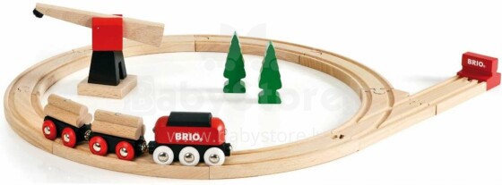 Brio Art.33010  Деревянная железная дорога с подъемным краном