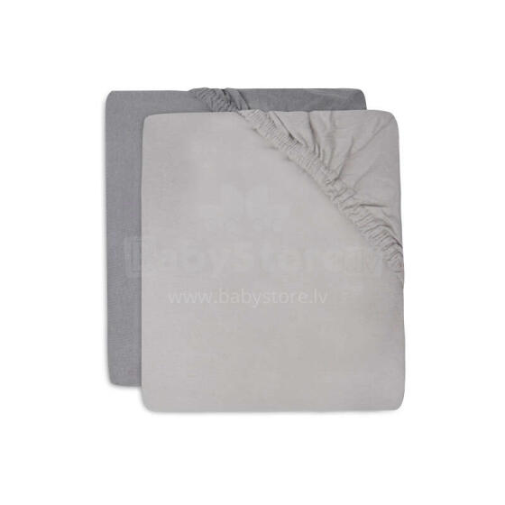 Jollein Jersey Art.2511-507-00159 Grey palags ar gumiju 60x120cm